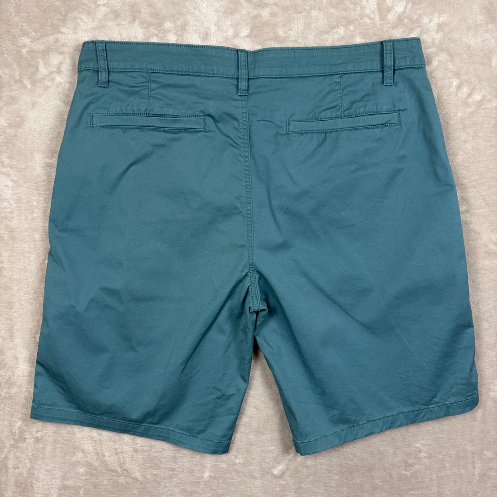 Hurley Chino Shorts Mens 38 Teal Blue Twill Cotton Blend Summer Casual Coastal - Picture 2 of 13